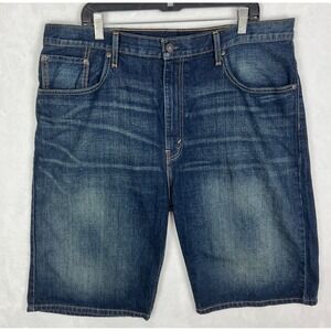 Levis 569 Denim Shorts Mens 38 Jorts Blue Wash Loose Relaxed Baggy Y2K Straight